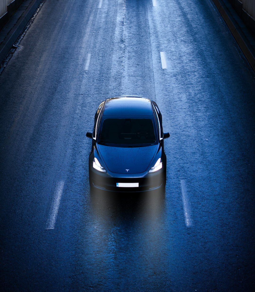 electric car on highway