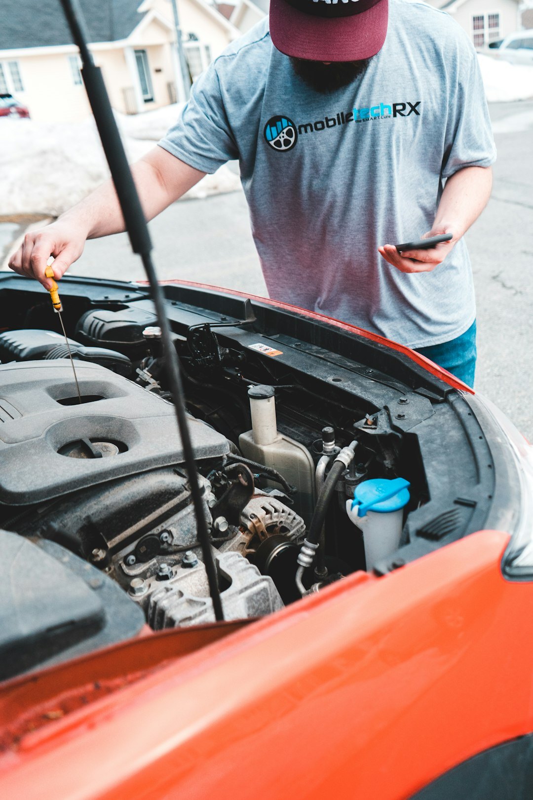 car engine oil check