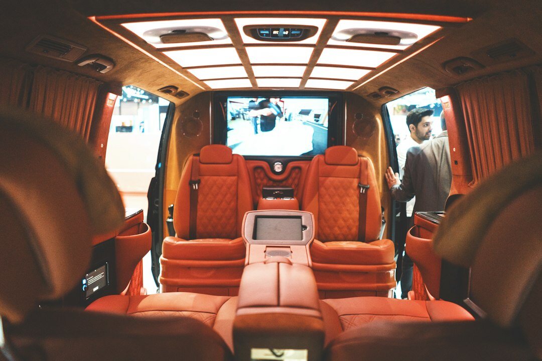 interior of luxury car