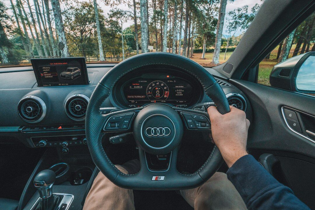 driver in luxury car